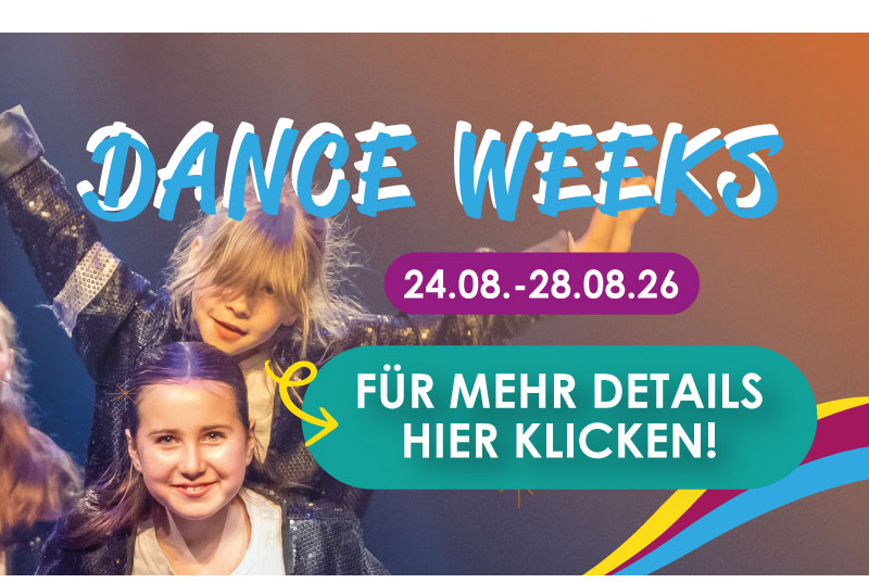 Dance Week vom 24. bis 28.8. – Komm' vorbei und probier' unsere Kurse aus! Hier klicken
